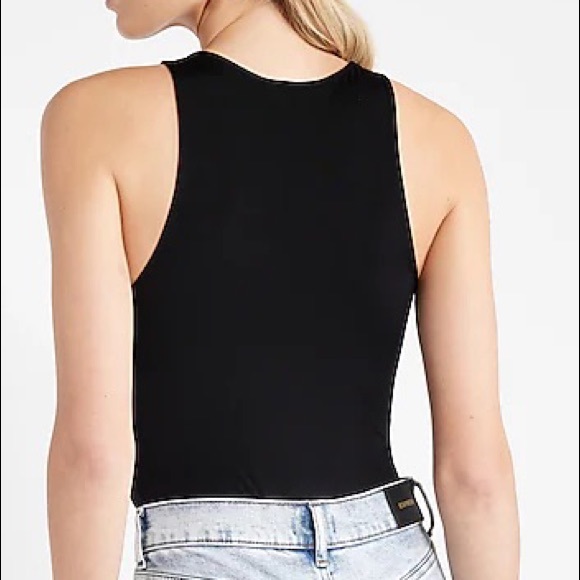 NWT Express Body Contour Silky High Neck Thong Bodysuit - Picture 2 of 4